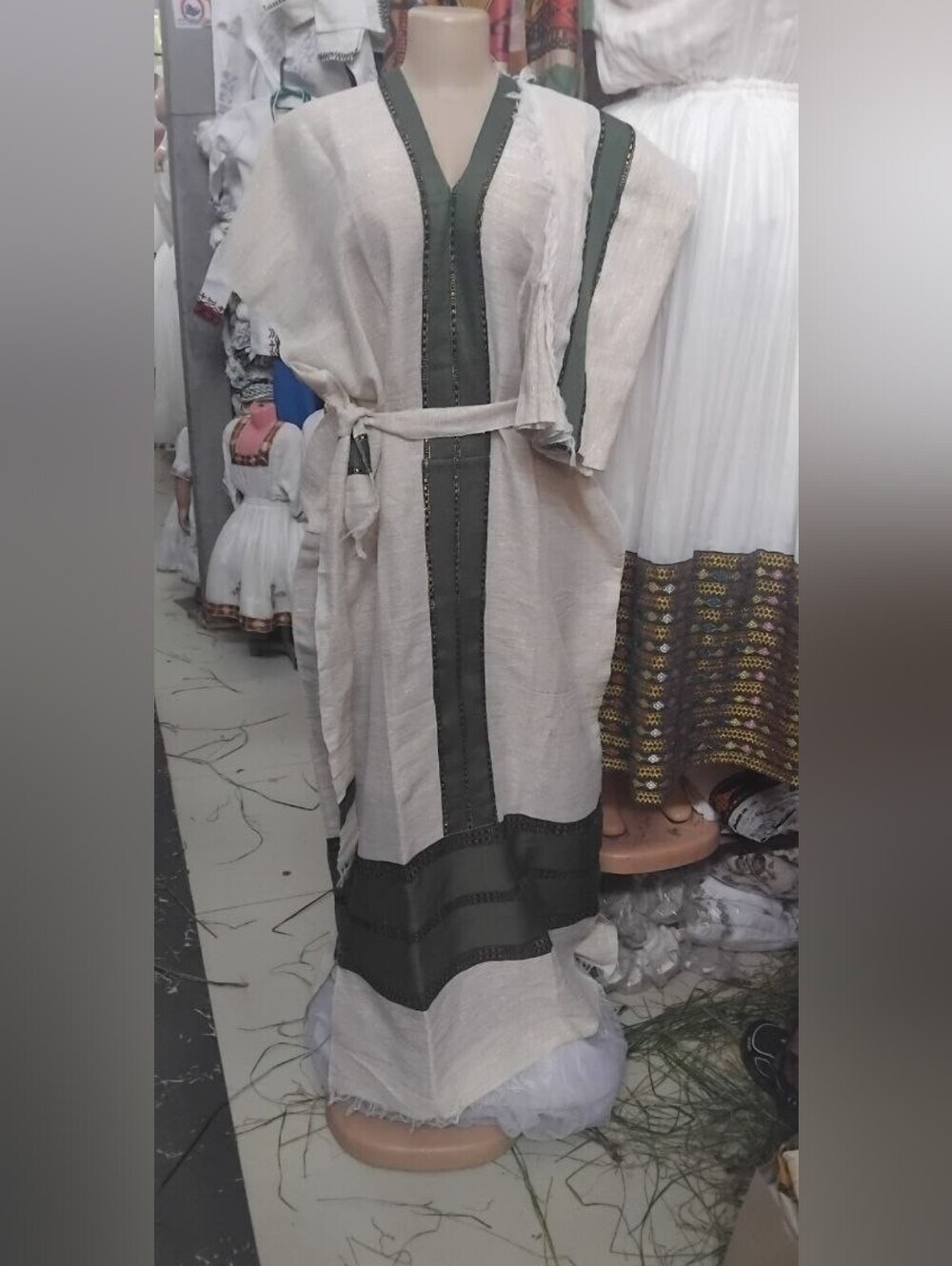 Ethiopian Eritrean Habesha Dress &Scarf Traditional 100% Cottion